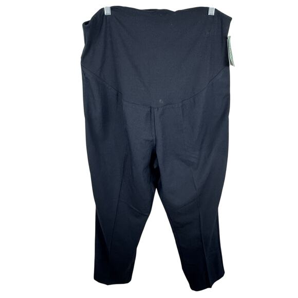 H & M NWT Black Straight leg Above The Belly Band Pull On Maternity Pants Sz XL - Picture 1 of 5